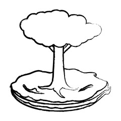 tree icon over white background, vector illustration