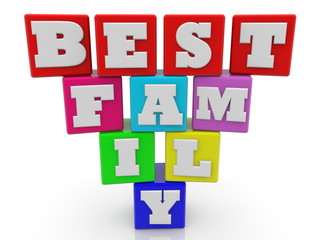 Best family concept  on toy cubes