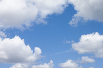 Naklejka na ściany i meble Nature of beautiful cloud on blue sky. Bright time, Morning light
