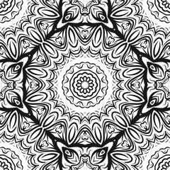 Seamless vector pattern. Geometric floral ornament. For Interior decoration, wallpaper, presentation, fashion design, print.