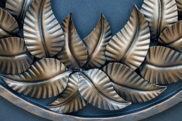 The fragment of forged metal products. close-up