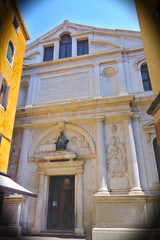 Fototapeta premium Ancient , glorious architectural building in the centre of Venice (Venezia) , Italy highlighting the cultural heart of the city
