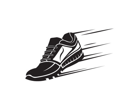 speeding running sport sneakers shoe icon