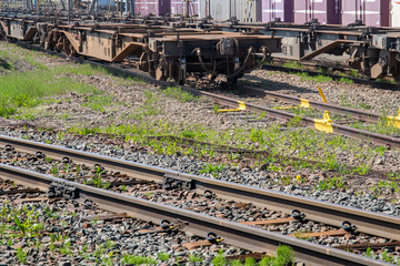 Obraz premium 貨物ターミナル駅 / 日本の物流イメージ