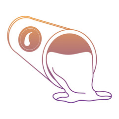 Fototapeta premium oil Barrel with spilled liquid icon over white background, vector illustration