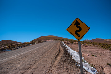 Atacama Desert Road Sign