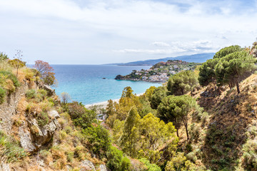 Coastline, beautiful nature and sea  in Calabria , Italy