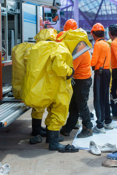 Fireman and hazard protection suit or hazmat (hazardous material) suits