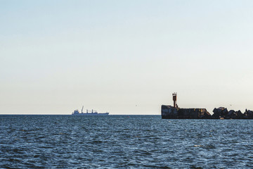 there are plenty of ships in the port area