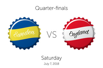 Soccer championship | Quarter-finals - Sweden VS England - July 7, 2018 