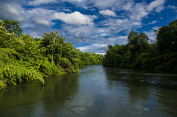 A View From River Kwai Noi On Blue Sky, Kanchanaburi Thailand - 4 July 2018