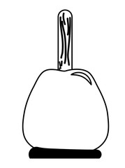 sweet apple icon over white background, vector illustration