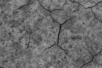Dry cracked grey earth background