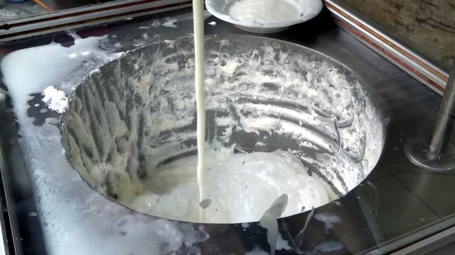 Sale point of the Oriental drink Ayran in Istanbul