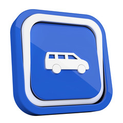 ikona plastikowa 3D niebieski kwadrat pierścień © vempireart