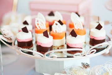 Wedding reception candy bar dessert table