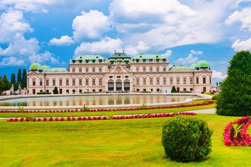 View on Upper Belvedere Palace in Vienna, Austria