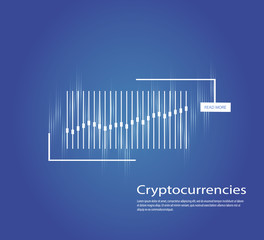 Graph of cryptocurrency. Graphics and analytics of cryptography. vector illustration