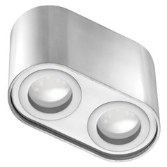 LED light double tube reflector isolated on white background