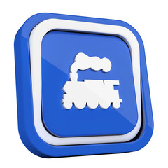 ikona plastikowa 3D niebieski kwadrat pierścień © vempireart