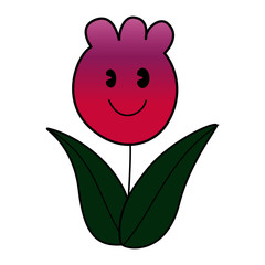 Flower cartoon illustration isolated on white background for children color book