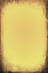 The texture of old yellow paper. Abstract grunge background