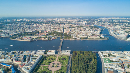 Obraz premium Panoramic view of Saint Petersburg, drone photo