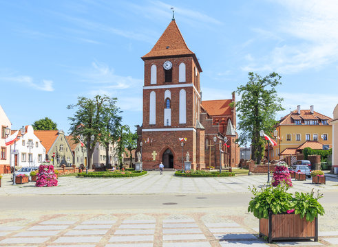 Parish  church of Saint James Apostle in Tolkmicko, Gdansk Pomerania in Poland
