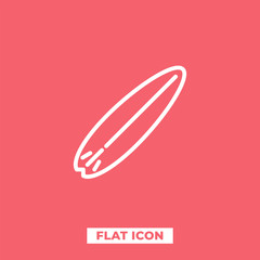 Surfboard vector icon. filled flat sign for mobile concept and web design.
