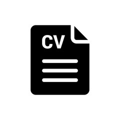 CV vector icon, resume symbol