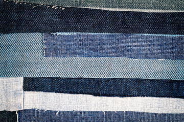 Abstract different jeans stripes texture background