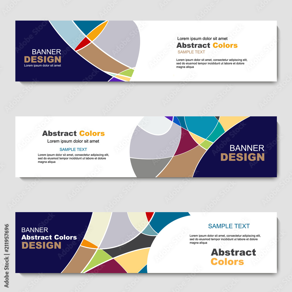 Wall mural banner, abstract web template