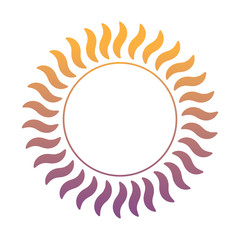 sun icon over white background, vector illustration