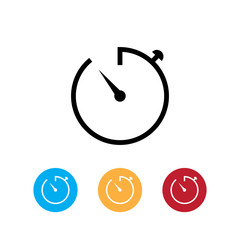 Stopwatch vector icon, sport time symbol. Simple, flat design for web or mobile app