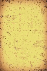 The texture of old yellow paper. Abstract grunge background