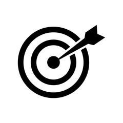 Target vector icon, goal symbol. Simple, flat design for web or mobile app