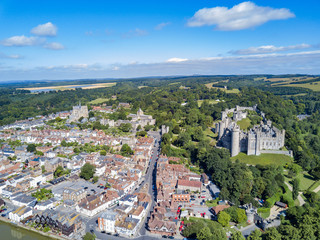 Fototapeta na wymiar Aerial view of the historical Arundle Castle
