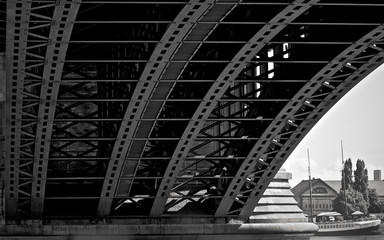Steel Bridge over the river