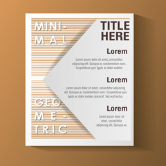 Obraz premium minimal geometric template label vector illustration design