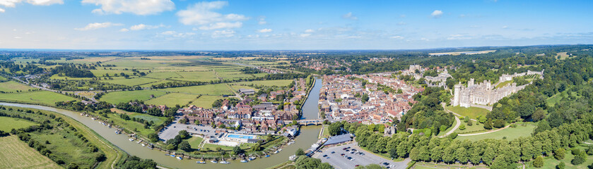 Aerial view of the historical Arundle Castle