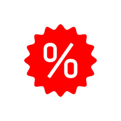 Percent vector icon, finance symbol. Simple, flat design for web or mobile app