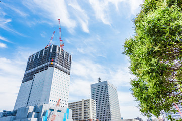 建設イメージ Construction work of high-rise building