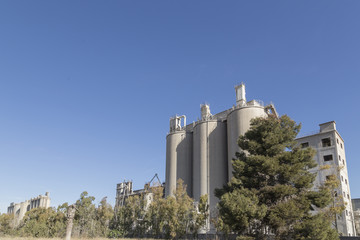 Fototapeta na wymiar Cement factory in Sagunto, Valencia, Spain
