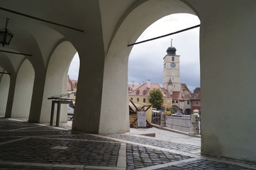 The council tower (Turnul Sfatului) Sibiu, Transylvania, Romania