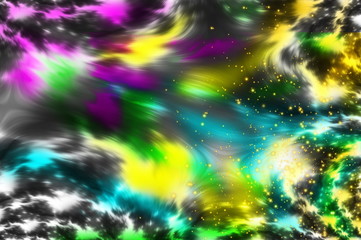 Colorful fractals - rainbow explosion