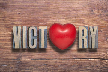 victory heart wooden