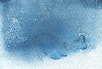 Abstract watercolor, ink blot painted background. Texture paper.