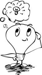 Sketch of a lightbulb by jziprian