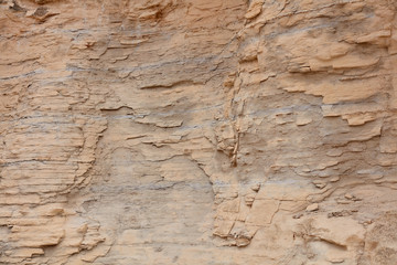 Close Up of Eroded Sedimentary Rock Surface