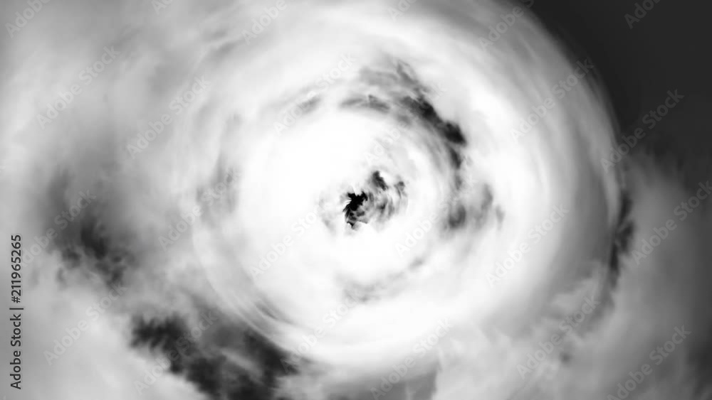 Poster tunnel from clouds background texture fairy-tale design. abstract background of a tunnel of clouds